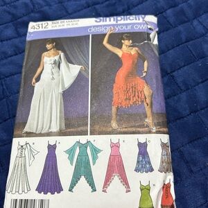 Simplicity 4312 Dress Pattern- dance- skating - Halloween uncut